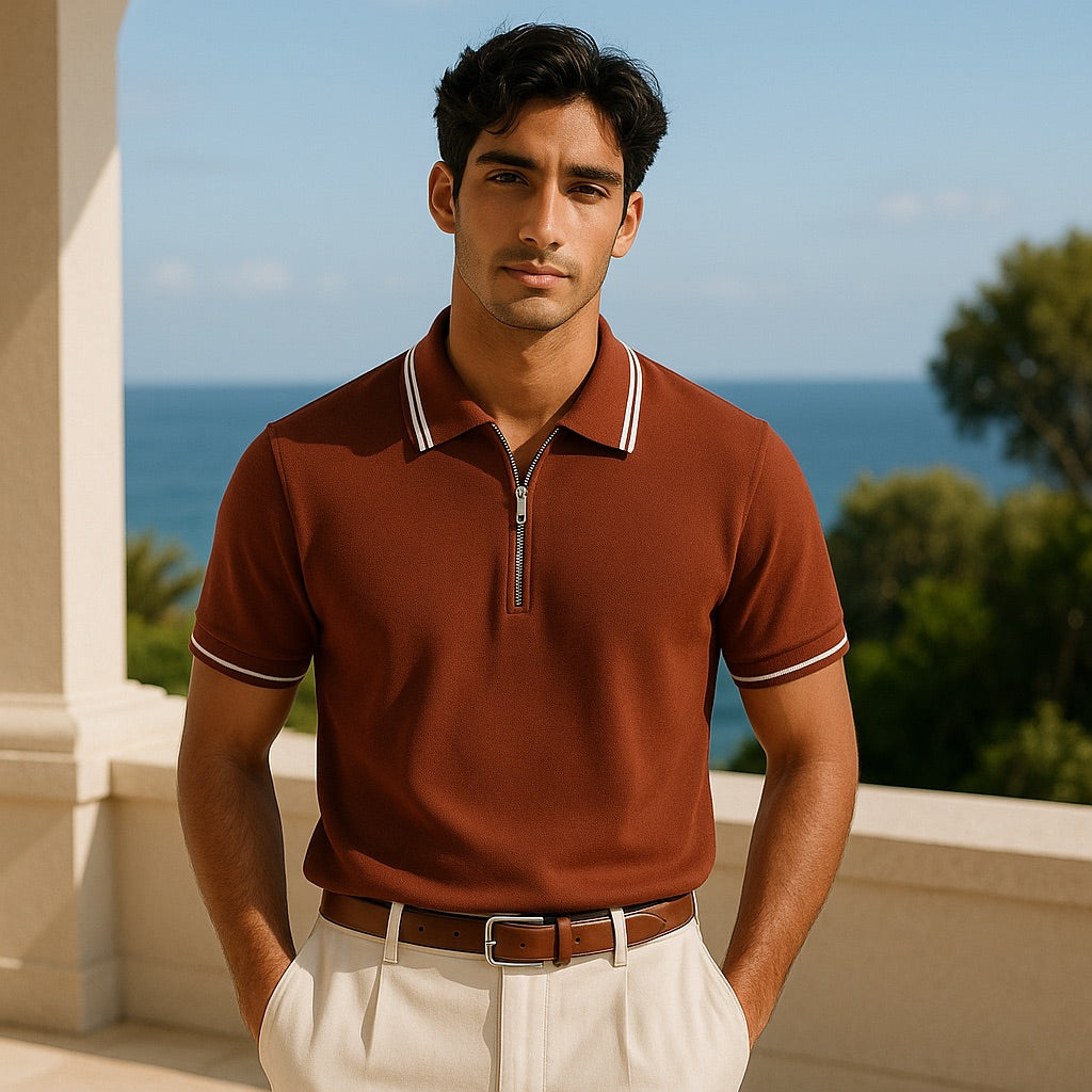 Ascot Zip Collar Polo