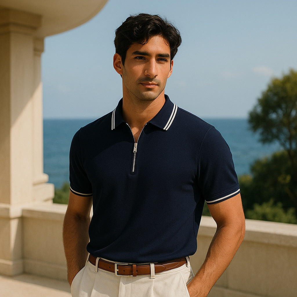 Ascot Zip Collar Polo